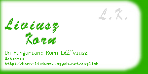 liviusz korn business card
